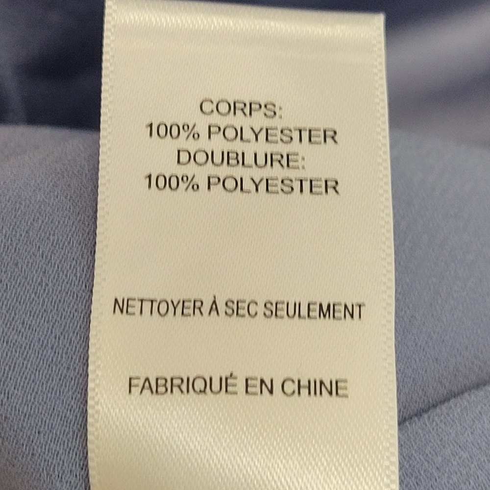 ASTR Dusty Blue Satin Dress With Rushing Side Detail Size Large - Picture 10 of 10